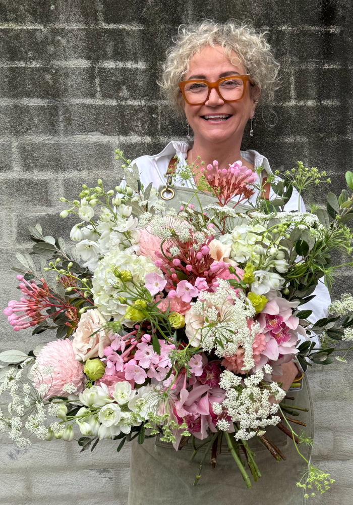 Woman Holding Flowers